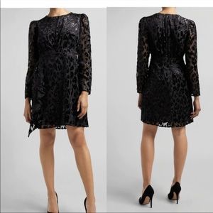 Express Leopard Velvet Burnout Dress, NEW